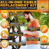 4 Pcs Bike Shifter Cable & 4 Pcs Bike Brake Cable Kit - Durable MTB Set with Corrosion-Resistant Stainless Steel - Compatible Sizes for Brake & Gear Systems, Easy to Install on Road & Mountain Bikes