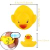 SAVITA 50pcs Rubber Ducky Bath Toy for Kids, Float and Squeak Mini Small Yellow Ducks Bathtub Toys for Shower/Birthday/Party Supplies（3.5×3.5×3cm/1.4×1.4×1.2inch）