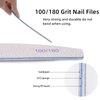 Nail Files for Acrylic Nails 100/180 Grit，25 Pieces Double Sided Emery Boards Limas Profesional Manicure Buffer Nails File