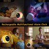 Kids Alarm Clock for Bedroom Decor, Ok to Wake Digital Clock for Toddlers with Sunrise & Moon, White Noise Sound Machine & Night Light for Girl/Boy, Children Sleep Trainer (Yellow) Mini