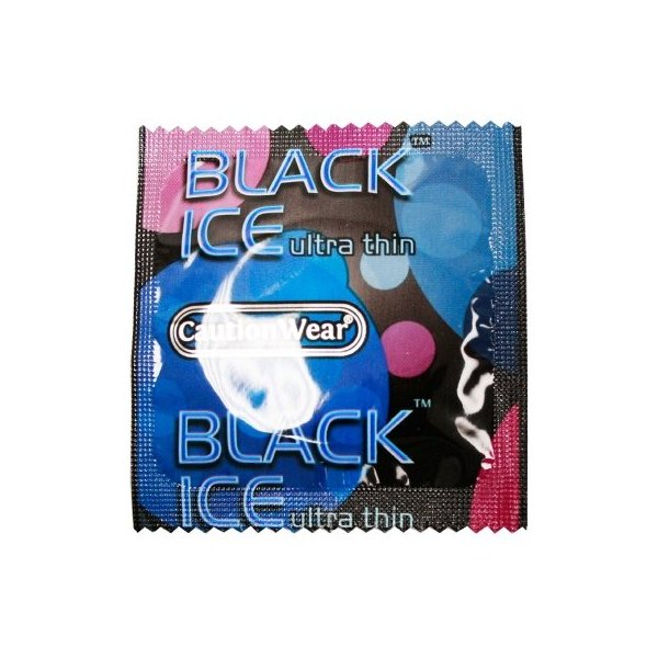 Caution Wear Black Ice Ultra Thin Condoms 100-Pack
