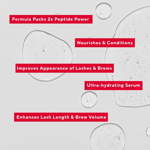 Mirabella AMP 2.0 Brow and Eyelash Enhancing Serum, Brow and Eyelash Serum with Biotin, Vitamins, Peptides & Amino Acids, Promotes and Restores the Appearance of Thicker, Longer Lashes and Full Brows