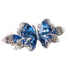 Sankuwen Crystal Rhinestones Hair Barrette French Hair for Women Small Hairpin for Mom Butterfly Hair Clips (Deep Lake Blue)