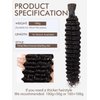 Luxvogue Human Braiding Hair 100g 16 Inch Deep Water Wave Bulk Human Hair for Braiding No Weft 10A Brazilian Virgin Curly Human Hair Extensions for Boho Braids