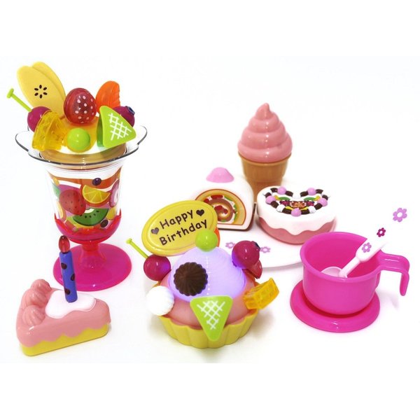 GrandGames Play Food Set with Cupcake44; Cakes44; Ice Cream & Sundae