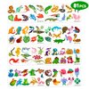 Reptile Temporary Tattoos - Swamp Safari Animal Gecko Snake Turtle Themed Stickers for Kids Birthday Party Supplies, Decorations, Favors, and Prizes - Cute Gifts for Boys and Girls