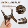 Big Hair Claw Clips for Women Hair Claws for Long Thin Thick Hair Banana Hair Barrette Tortoise Pattern 4.5"Strong Hold Jaw Claw Clips for Girls Nonslip Acetate Hair Accessories (dark brown)