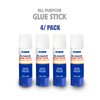 BAZIC Premium Glue Stick 8g/0.28 Oz.,White Glue Sticks, Multi-Purpose Acid Free, for Photos Paper Art Craft at School Home Office (4/Pack), 1-Pack