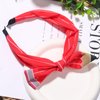 HIFANMM Back to School Headband Red Pencil Hair Accessories for Women Girls Stripe Pen Big Bowknot Hair Decoration Students Teachers Outfits Non Slip Hair Band First Day of School Supplies 1 Pcs