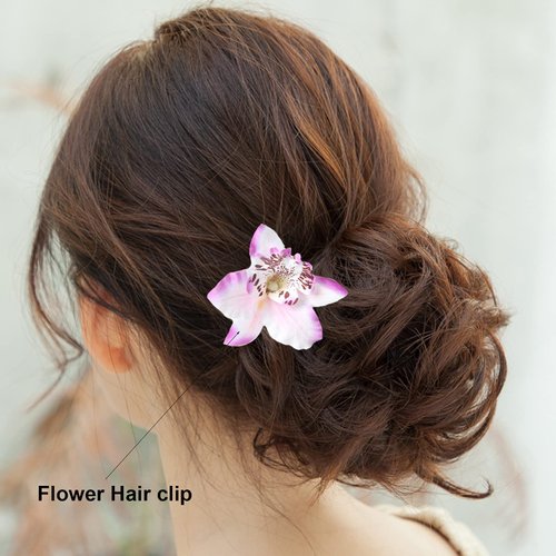 Hawaiian Leis Headband Wristbands Flower Hair Clips Luau Tropical Women Necklace Headpiece Hair Bands Hairband Bracelets Summer Beach Pool Cosplay Dress Up Birthday Party Decorations Supplies Purple