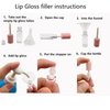 KaiLeQi 3.5ML Mini Lip Gloss Tubes Empty With Wand Pink Diy Lipgloss Making Kit for Small Businesses Refillable Lip Gloss Containers Set for Girls（20pcs in One Box）