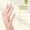 SAVILAND Builder Nail Gel with Air Cushion Design, Clear Hard Gel for Nails Extension Gel, Builder Base Nail Gel & Strengthener Gel Nail Art Manicure Set with 100pcs Nail Forms Nail Brush
