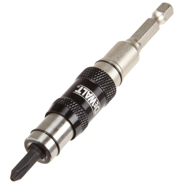 DEWALT DWPVTHLD Pivoting Bit Tip Holder with Ring , Silver