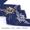 Yokawe Bridal Wedding Hair Pins Silver Crystal Bride Hairpin Rhinestone Hair Accessories (1 piece Silver)