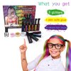 Hair Chalk Comb 10 Colors and 3 Boxes Glitter Powder with 1 Bottle Glue Temporary Multicolor Dyeing Hair Brush Light Hair Color DEWEL