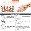 100PCS Fox Temporary Tattoos Stickers Theme Woodland Animals Birthday Party Decorations Favors Supplies Cute Farm Forest Foxes Fall Tattoo Sticker Gifts For Boys Girls School Prizes Carnival Christmas