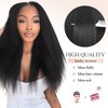 Quantum Love Yaki Straight Wear and Go Wigs 18 Inches Shoulder Length Bob Wigs for Black Women Kinky Straight Natural Black Synthetic Wig
