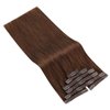 Ve Sunny Human Hair Clip in Extensions Auburn Clip in Hair Extensions Real Human Hair Burgundy Hair Extension Clip ins Dark Auburn Clip on Hair Extensions Human Hair Auburn Short Hair 7Pcs 100g 14in