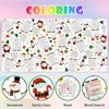 Labeol 1 Pack Christmas Tablecloth,Christmas Coloring Tablecloth for Kids,54"x108" Giant Christmas Santa Claus Snowman Maze Color-in Paper Poster Table Cover for Christmas Winter Party Arts and Crafts