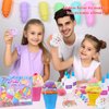 Fun and Engaging Slime Kit for Girls 8-12 - Create Fluffy Ice Cream Slime - Complete DIY Slime Making Kit with Decorations and Mixing Tools - Hours of Creative Play