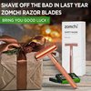 Double Edge Safety Razor for Women, Men's Safety Razor with 5 Blades, Women Razor with a Delicate Box, Fits All Double Edge Razor Blades,Free of Plastic (Rose Gold)