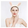 366DAYS Cute Bunny Ear Headband,Face Wash Makeup Spa Headbands,Soft Carol Fleece Hairlace Headband for Women (White)