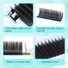 4 Trays Lash Extension Volume Eyelashes Extensions 0.07 CC 8-15mm/15-20mm Lash Tray Individual lash Extensions Classic Lash Extensions Soft Matte Black Single Lashes for Professional Salon Use