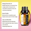 Mango Essential Oil Organic Plant & Natural Pure Mango Oil for Diffuser, Humidifier, Massage, Bath, Skin & Hair Care-2Packx10ml