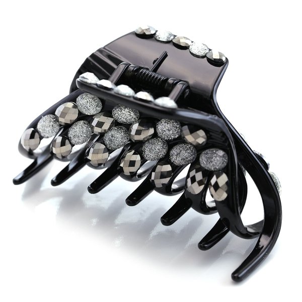 Hair Claw Jaw Pin Acrylic Butterfly Clip Hair Styling Accessories Gift for Women Girlfriend Mom (Black)