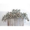 Generic Crystal leaves and flowers silver hair comb barrette clip bridal clip- Silvr, 1