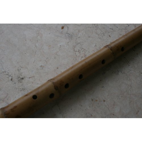 7 Hole U-shape Voicing Mouthpiece Dongxiao Bamboo Flute w. Root End. G Key Zen Instrument