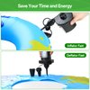PULIDIKI Air Pump Electric Air Pump for Inflatables Air Mattress Pump with 3 Nozzles Inflator/Deflator Portable Quick Air Pump for Camping Air Mattress Bed, Air Sofa, Pool Toys AC/DC (50W)