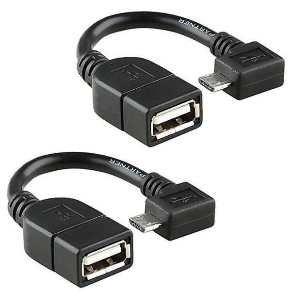 Tek Styz PRO OTG MicroUSB Compatible with your Xolo X1000 2Pack Kit of Right Angle Cables connect You to any compatible USB Device!