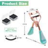 Eyelash Curler for Hooded Eyes,Euramerican,Asian, Jpanese C-curl, 2 Packs Eyelash Curler Refill Pads Compatible with Shiseido,Tweezerman,Shu uemura,Kevyn Aucoin,e.l.f