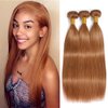 Light Brown Bundles Human Hair Color 30 Straight Human Hair Bundles Brazilian Virgin Remy Hair Extensions 3 Bundles 8 10 12 inch Double Weft Color 30 Bundles Human Hair Brown Straight Bundles