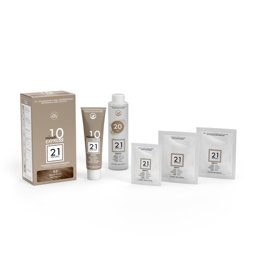 21 Perfect - Professional Hair Color Kit - Permanent Cosmetic Color Light Blond 8.0