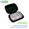 EZY DOSE Hard Sided Pocket Pharmacy Pill Case, Features Zippered Pouch, Easy to Use Design, Portable and Perfect for Daily Usage, 8-Comparments, BPA Free, Black