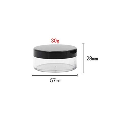 DNHCLL 2PCS 30ML(1 oz) Plastic Loose Powder Compact Container DIY Makeup Powder Case, Empty Reusable Portable Loose Powder Container/Travel Powder Kit