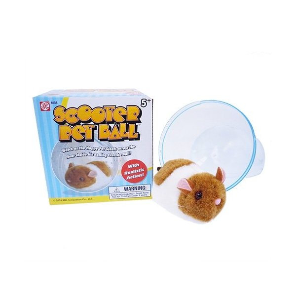 Westminster Happy Hamster - Brown, 4-Inch, Plastic Animal Toy Figure, Modern Style, Ages 3+
