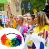 ZLIXING Rainbow Headband Pride Outfits Accessories Women Girls Sunflower Crown Gay Pride Accessories Shirt Stuff for LGBTQ Party Decorations