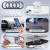 simarro 10Pcs Magnetic Ring for Phone Case, Magnetic Phone Ring Ultra-Thin Universal Metal Rings Sticker Magnetic Wireless Charging Ring Car Charger Conversion Accessories