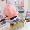 niannyyhouse 10cm Plush Doll Clothes Headdress Dresses Apron Black White Maid Outfit Dolls Dress Up Accessories