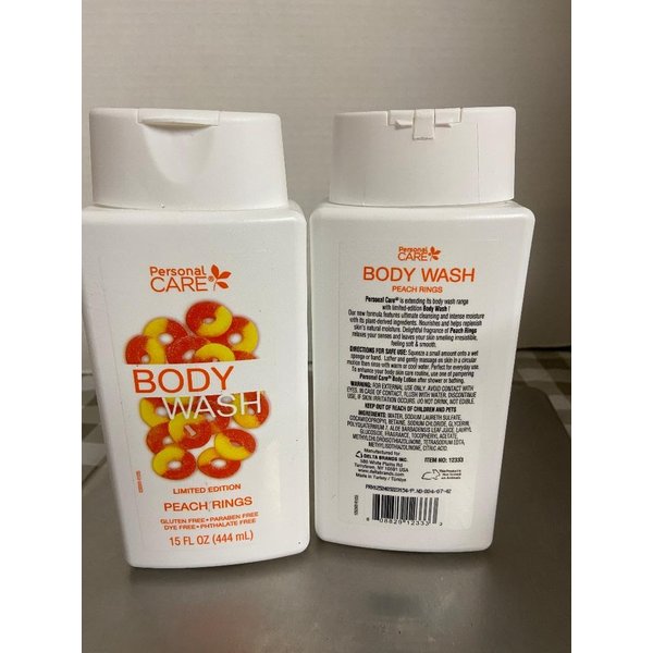 Personal Care Body Wash Peach Rings (2 EA 15 Oz)