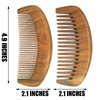 Moreinday Wooden Comb Wood Hair Comb Green Sandalwood Comb for Women Men - 2 Pack