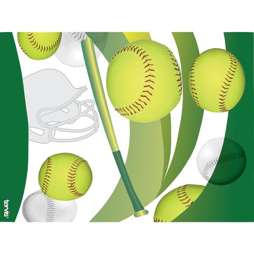 Tervis Softball - All Over Made in USA Double Walled Insulated Tumbler Travel Cup Keeps Drinks Cold & Hot, 24oz, Classic