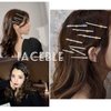 Iaceble Silver Shinny Crystal Hairpin Clip Barrette Bohemia Cz Row Hair Barrettes Metal Crystal Hairclips Decorative Sparkly Crystal Bobby Pin Hair Accessories for Women and Girls Headdress 4Pcs