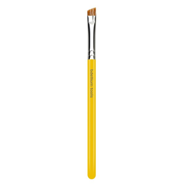 Bdellium Tools Professional Makeup Brush - Studio Series 764 Bold Angled Brow - With Mix of Soft Natural and Synthetic Fibers, For Shaping Eyebrows (Yellow, 1pc)