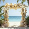 4 Pcs Bow Balloons Cream White Bow Decorations for Girls Women Bow Themed Birthday Party Supplies for Baby Shower, Gender Reveal, Wedding, Bachelorette, Bridal Shower Event Decor 26 x 24 in
