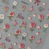 Retro Flower Nail Art Stickers 5D Embossed Luxury Nail Decals Spring Rose Flower Nails Design White Flowers Nail Stickers Designer Nail Art Supplies Manicure Decoration Accessories for Women, 3Sheets
