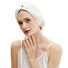ZIMASILK 22 Momme 100% Mulberry Silk Bonnet for Sleeping & Women Hair Care, Highest Grade 6A Silk hair wrap for sleeping with Premium Elastic Stay On Head (1Pc, Ivory)